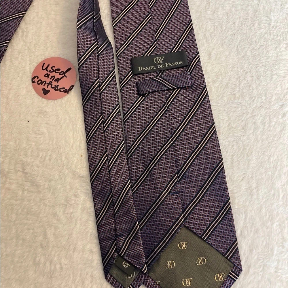 Classic Striped Tie - Navy and Black
